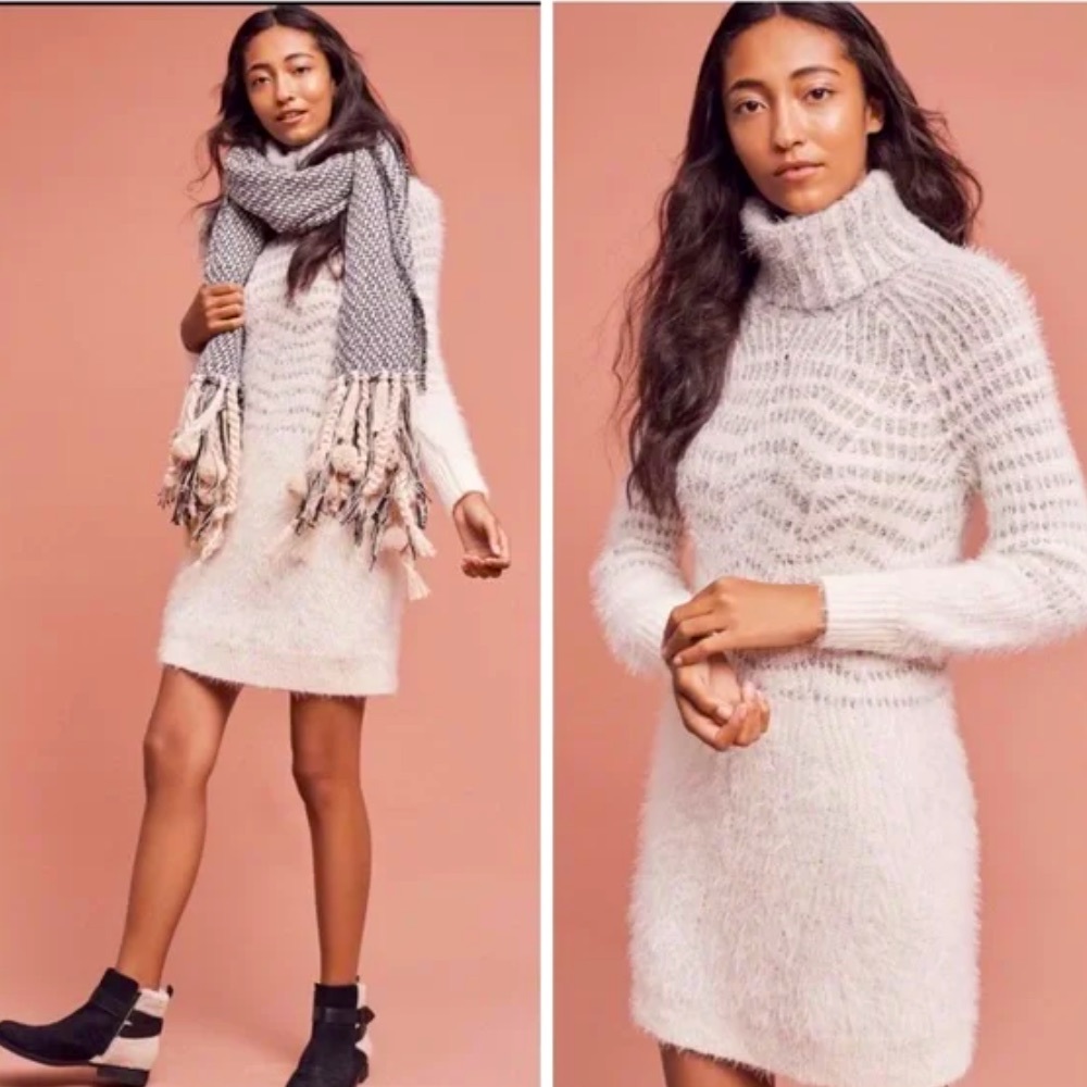 NWT Anthropologie Eyelash Sweater Dress - Medium - SOLD OUT